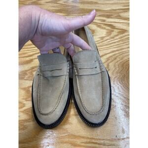 Vinny's Flats Men's 10 Brown Suede Slip On Almond Toe Comfort Loafers S24